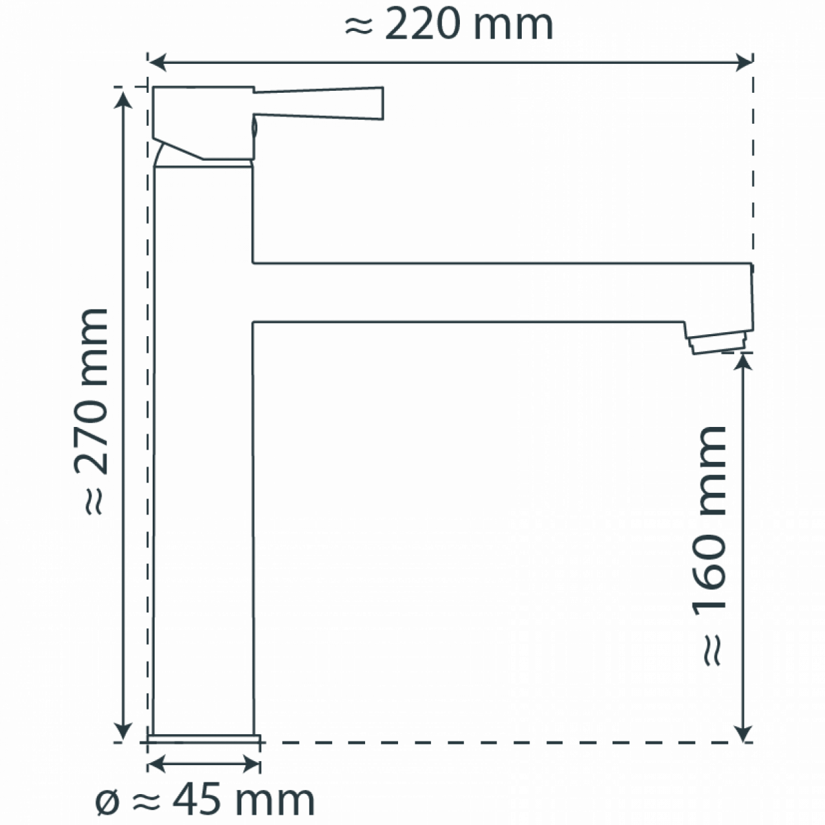 MASSIVE Spültischarmatur, Edelstahl