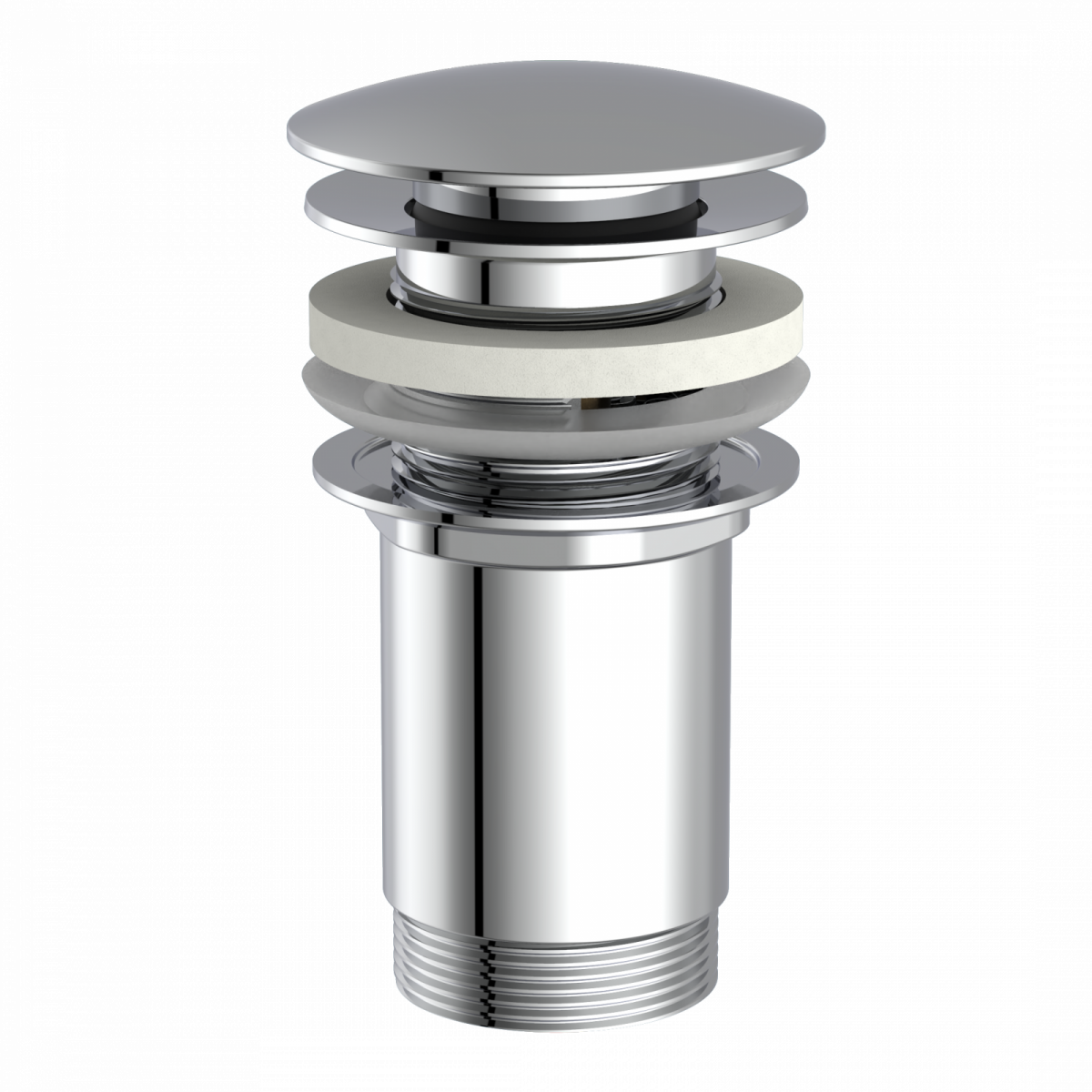 Ablaufgarnitur Chrom E1 mit Überlauf | instmaier