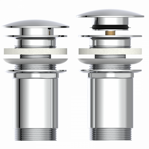 Ablaufgarnitur Chrom E1 mit Überlauf | instmaier