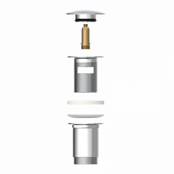 Ablaufgarnitur Chrom E1 mit Überlauf | instmaier