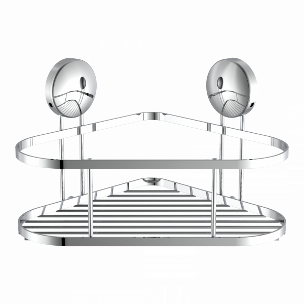 Duschablage, chrom, eckig, zum Kleben oder Schrauben