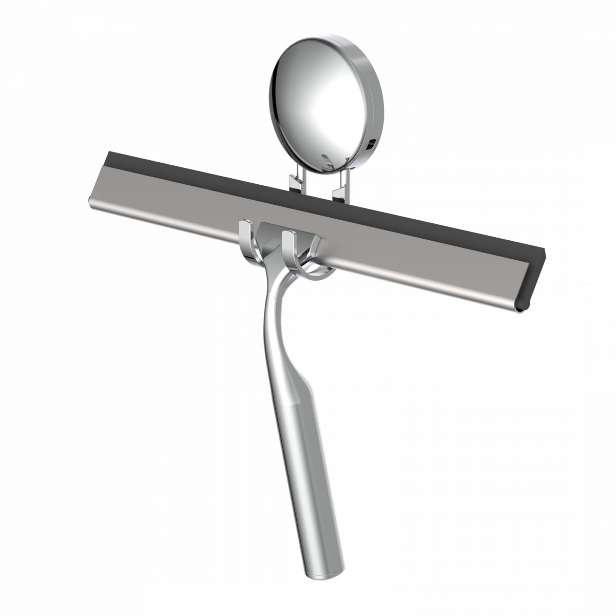 Duschabzieher, chrom, zum Kleben oder Schrauben