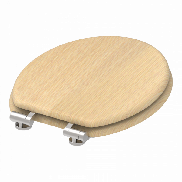 MDF WC-Sitz NATURAL WOOD, mit Absenkautomatik