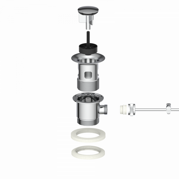 Exzentergarnitur, Chrom, 1 1/4