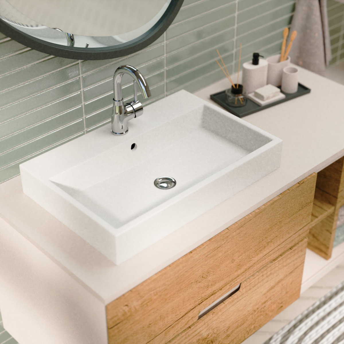 Exzentergarnitur, Chrom, 1 1/4