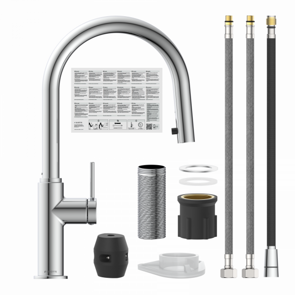 BLACKPOOL Spültischarmatur, Chrom, mit herausziehbarem Auslauf