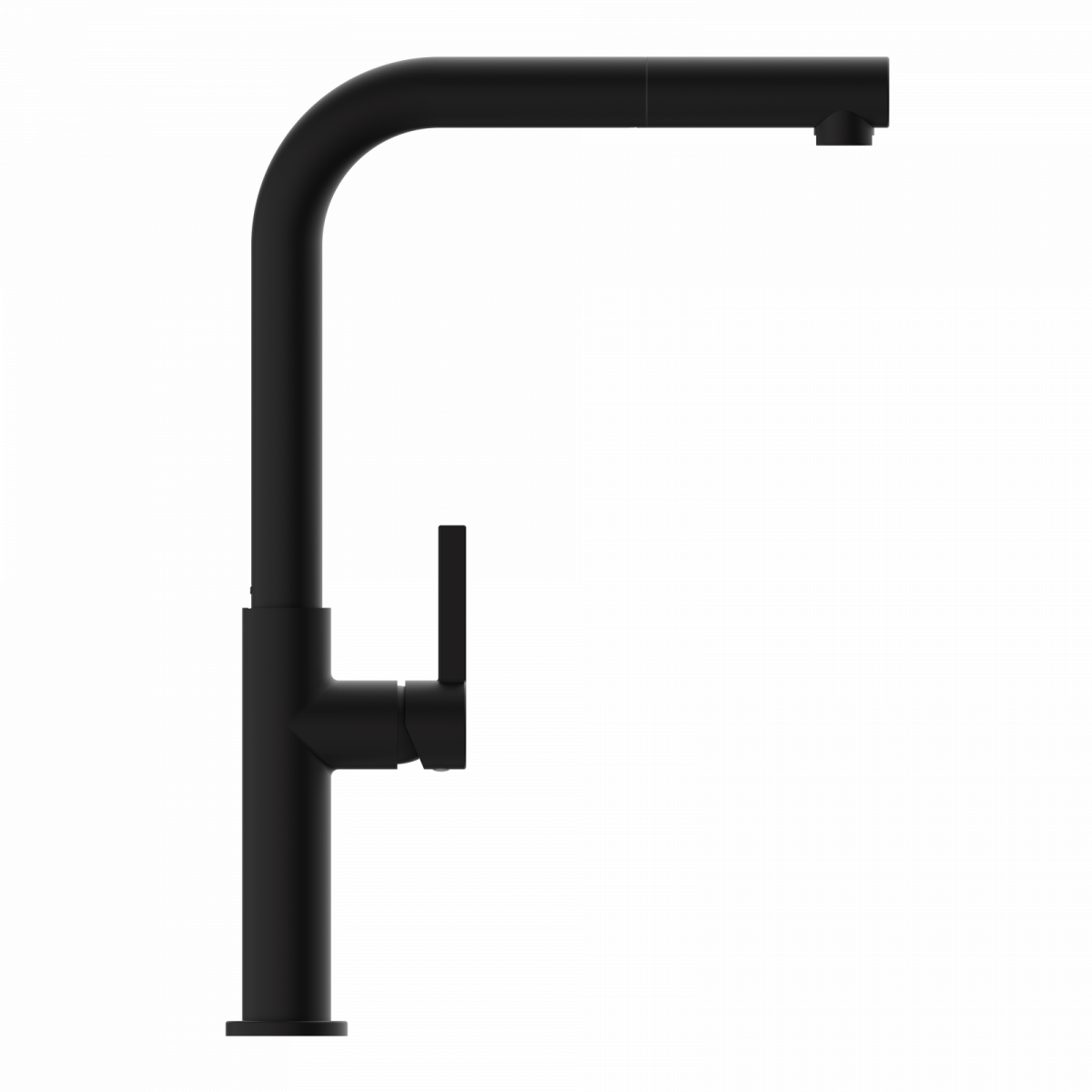 Küchenarmatur Cassia, in Schwarz matt mit herausziehbarer Geschirrbrause, Hochdruck