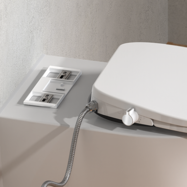 Dusch WC-Aufsatz, mit Absenkautomatik und Schnellverschluss