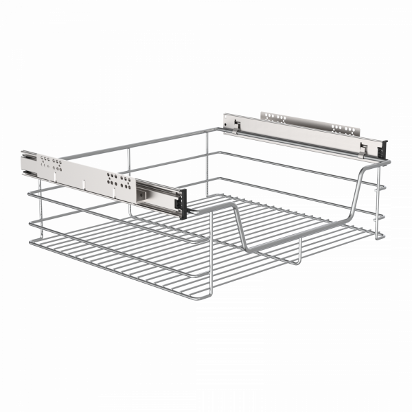 Teleskopschublade, Chrom, für 60 cm Schrank