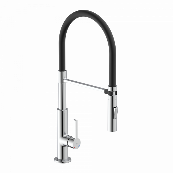 Küchenarmatur Nova, in Chrom mit herausnehmbarer Geschirrbrause, Hochdruck