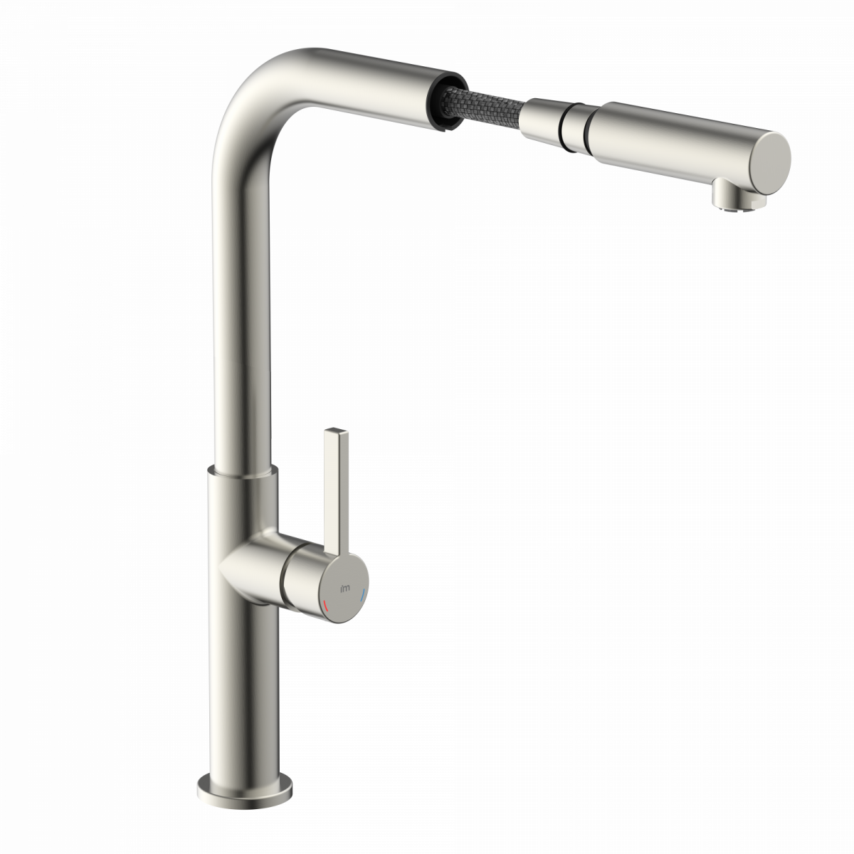 Küchenarmatur Cassia, in Edelstahloptik mit herausziehbarer Geschirrbrause, Niederdruck