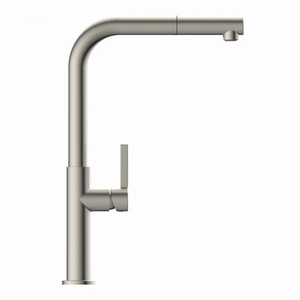 Küchenarmatur Cassia, in Edelstahloptik mit herausziehbarer Geschirrbrause, Niederdruck