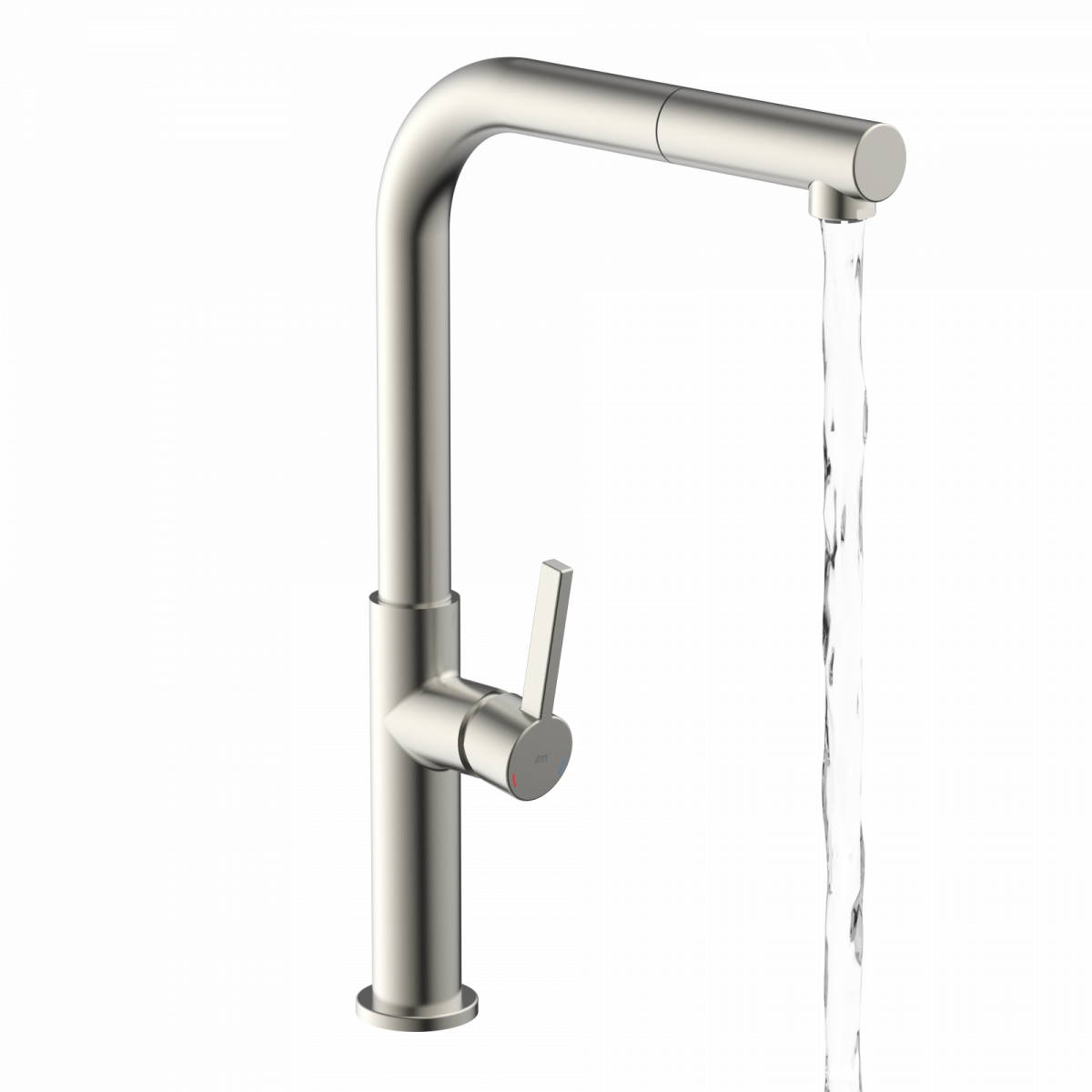 Küchenarmatur Cassia, in Edelstahloptik mit herausziehbarer Geschirrbrause, Niederdruck