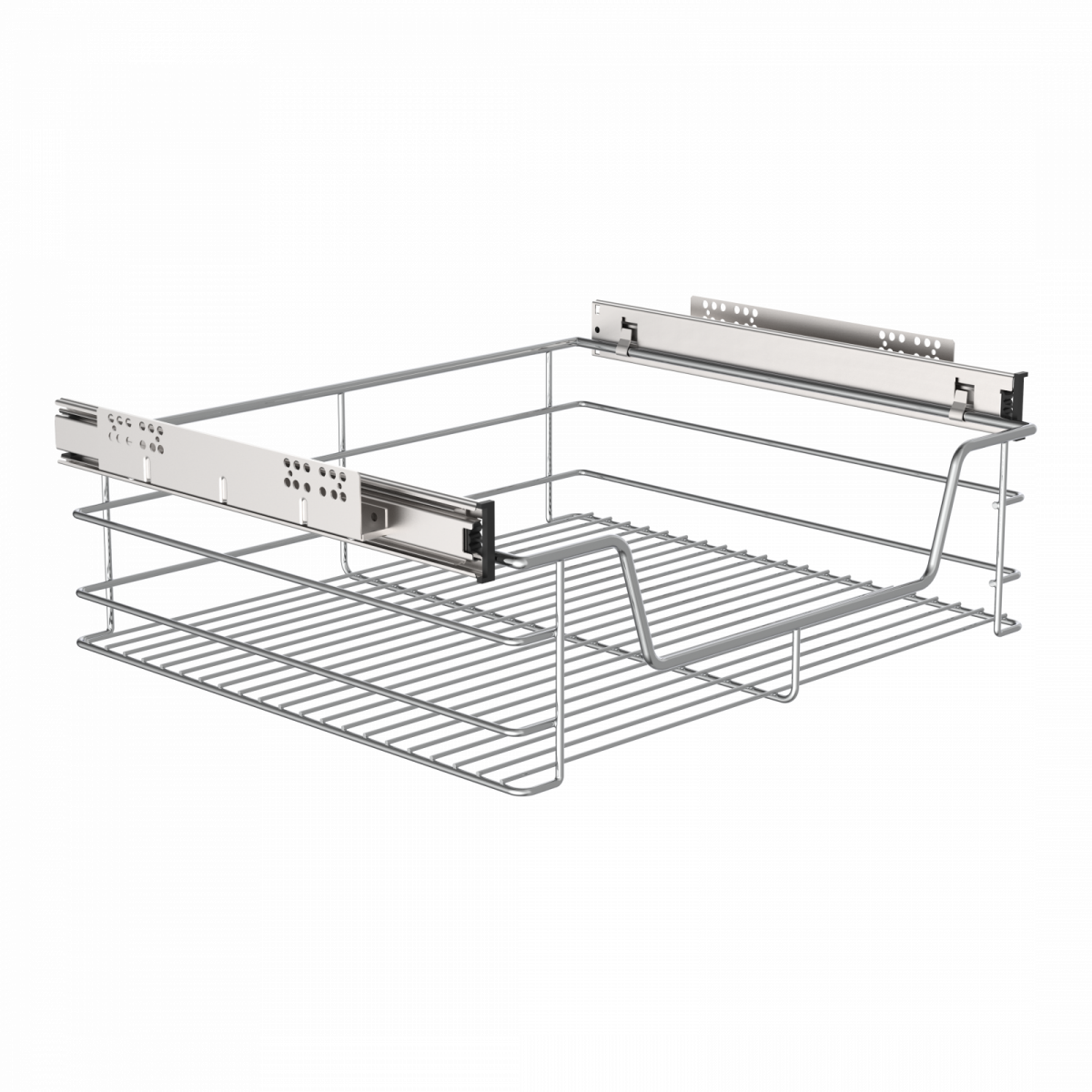 Teleskopschublade, Chrom, für 50 cm Schrank