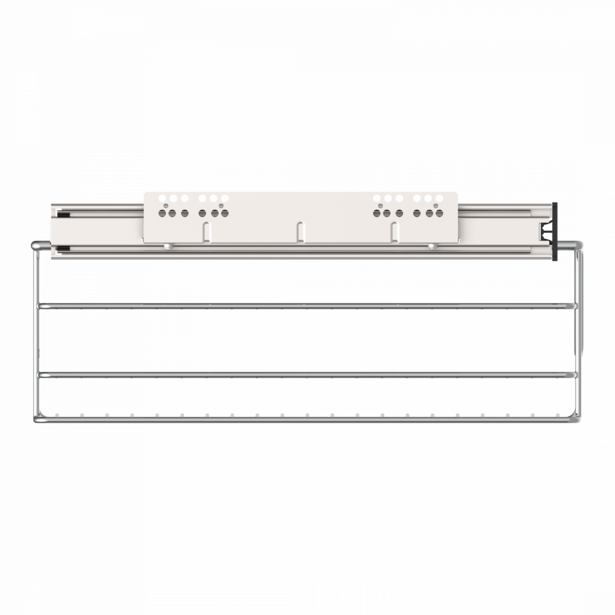 Teleskopschublade, Chrom, für 50 cm Schrank
