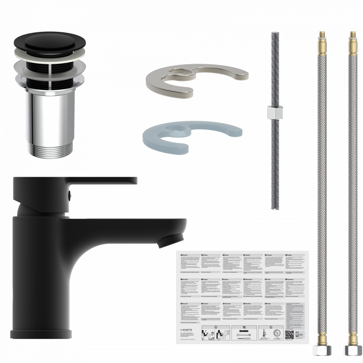 DENVER Waschtischarmatur, Schwarz matt