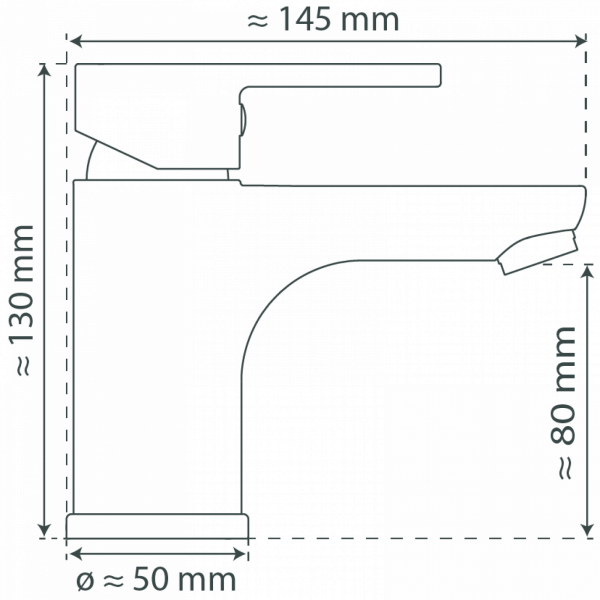 DENVER Waschtischarmatur, Schwarz matt