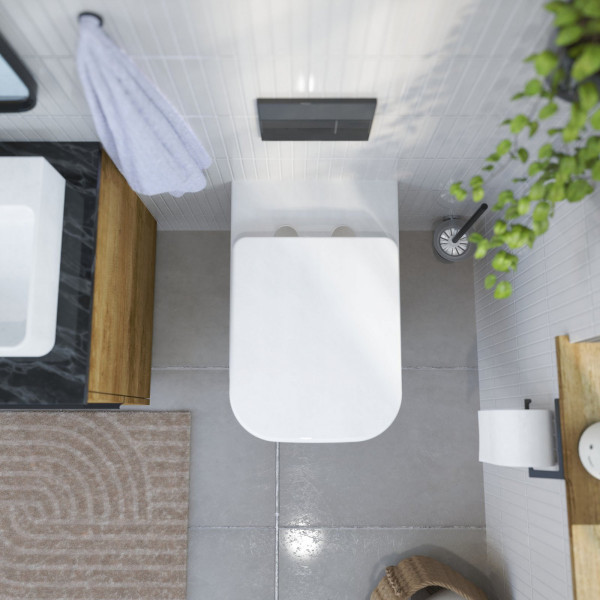 WC-Sitz Helma TÜV geprüft, in Weiß mit Absenkautomatik und Schnellverschluss, E-Form