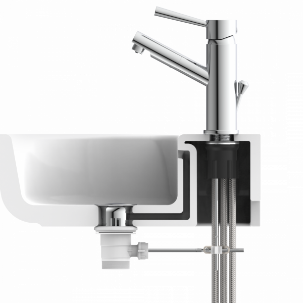 CORNWALL Waschtischarmatur, Chrom, Niederdruck