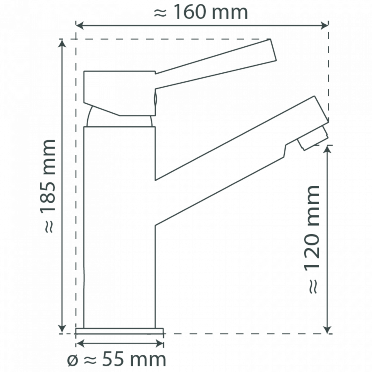 CORNWALL Waschtischarmatur, Chrom, Niederdruck