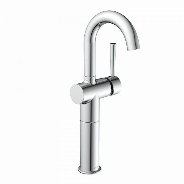 CORNWALL Waschtischarmatur, Chrom, Rundbogen, Aufsatzwaschbecken