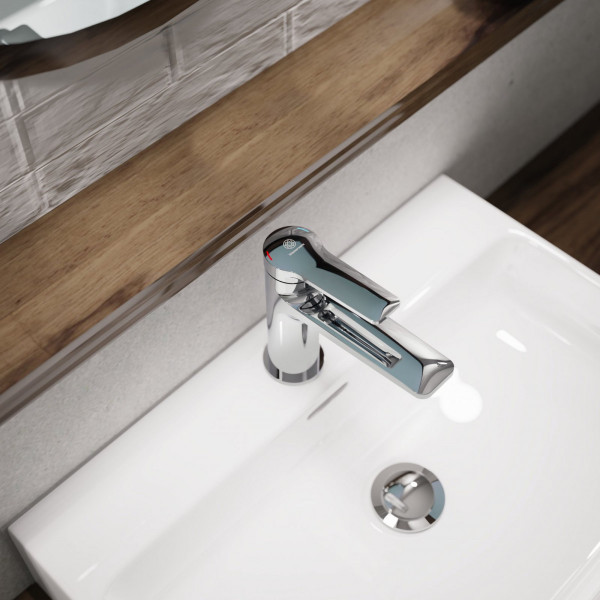 WT 12 in Chrom, Waschtischarmatur mit schlankem Design