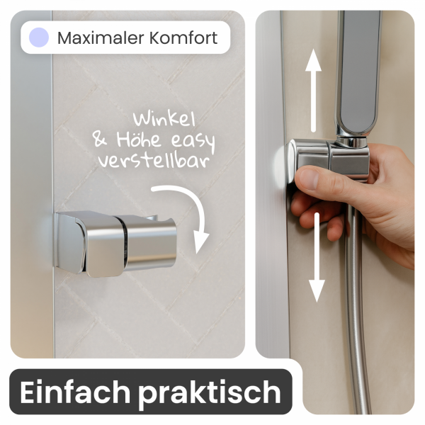 Duschstange Cleo, in Chrom mit verstellbarer Brausehalterung