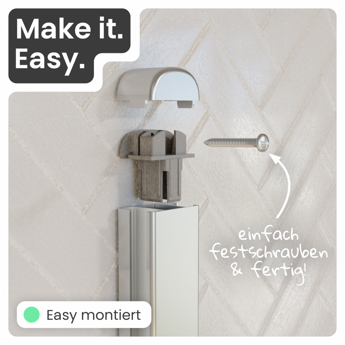 Duschstange Cleo, in Chrom mit verstellbarer Brausehalterung