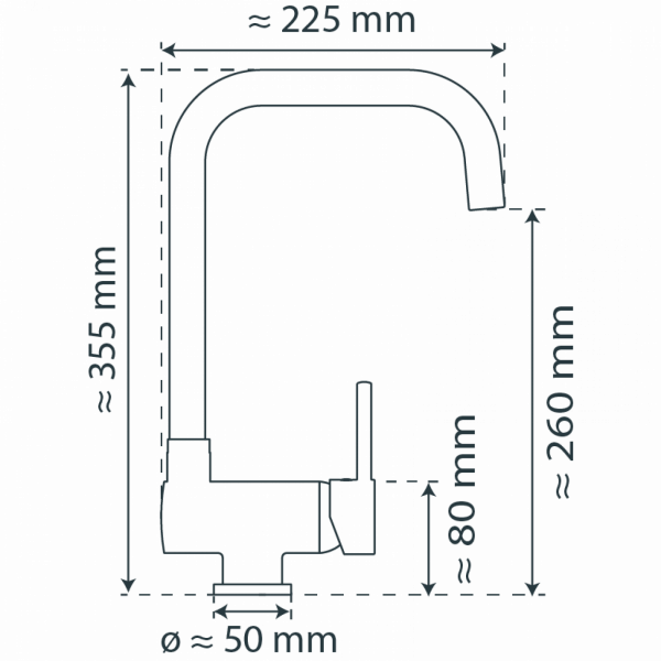 WINDOW Spültischarmatur, Schwarz matt