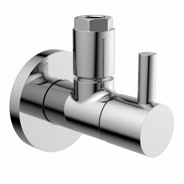 Universal Eckventil mit Schnellverschluss in Chrom