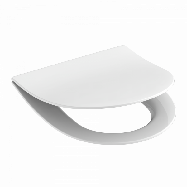 WC-Sitz Alma Slim Made in Germany, in Weiß mit Absenkautomatik und Schnellverschluss, D-Form