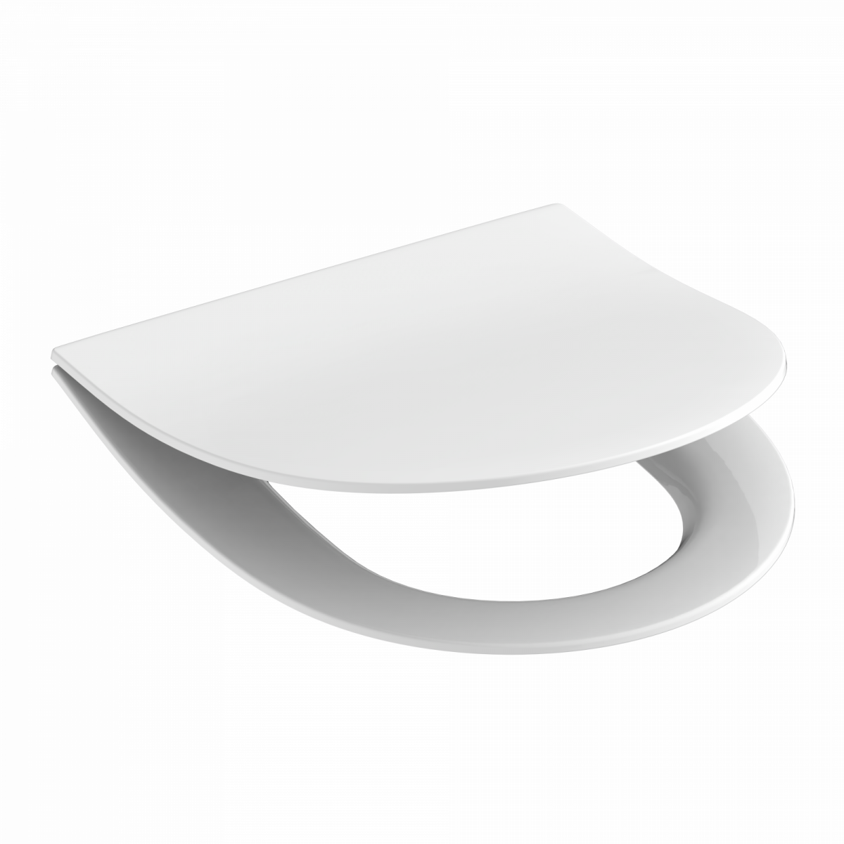 WC-Sitz Alma Slim Made in Germany, in Weiß mit Absenkautomatik und Schnellverschluss, D-Form
