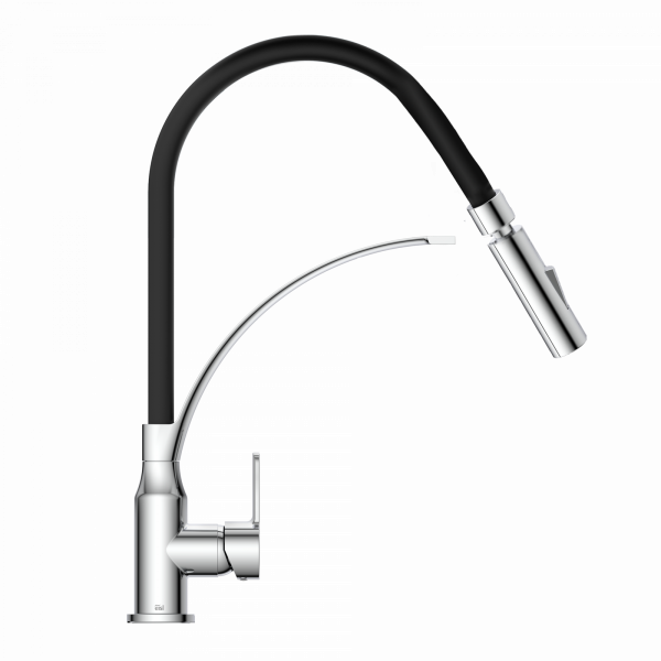 Spültischarmatur CARNEO, Chrom/Schwarz oder Chrom/Hellgrau