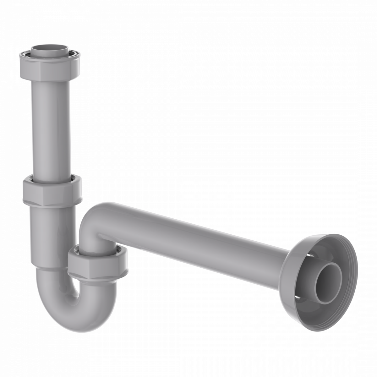 ECO-SAVE KS Röhrensiphon, Grau, 1 1/4" x 32 mm, Siphons, wasseranschluss"