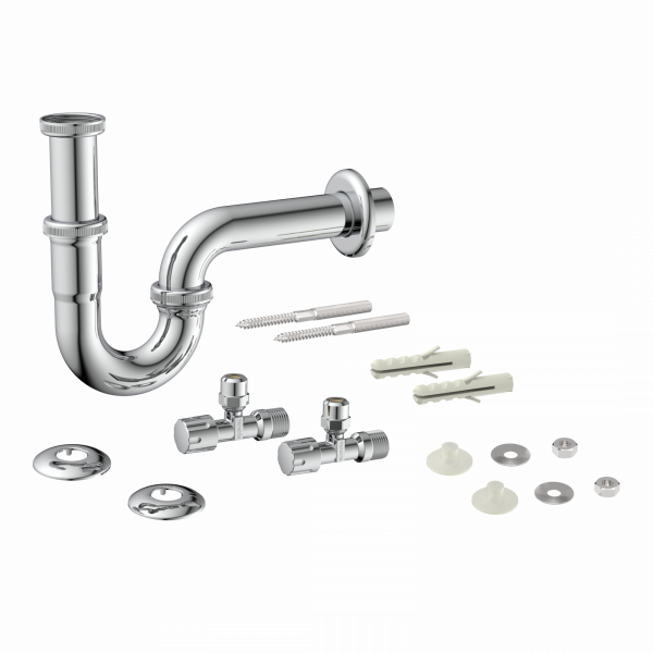 Röhrensiphon, Komplett-Set, Chrom