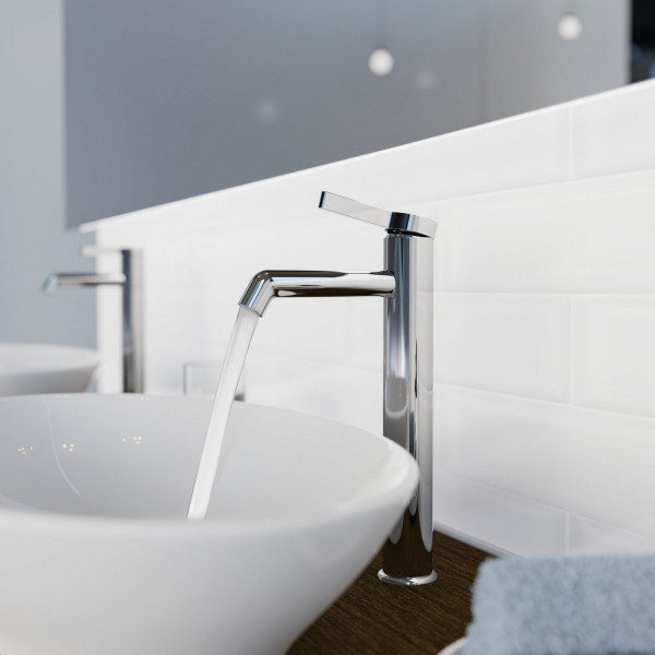 WT 11 XL in Chrom, Waschtischarmatur für Aufsatzwaschbecken