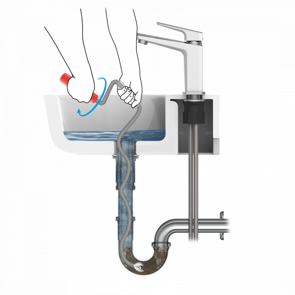 Rohrreinigungsspirale, 9 mm x 5 m