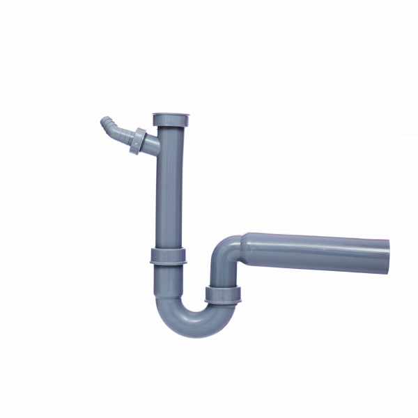 ECO-SAVE KS Spültisch-Röhrensiphon 50mm, Grau