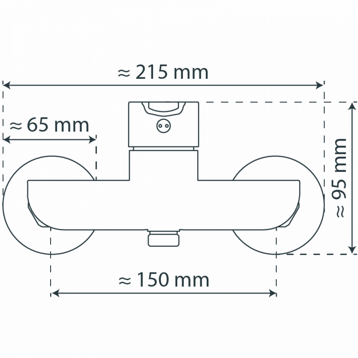 DENVER Duscharmatur, Schwarz matt