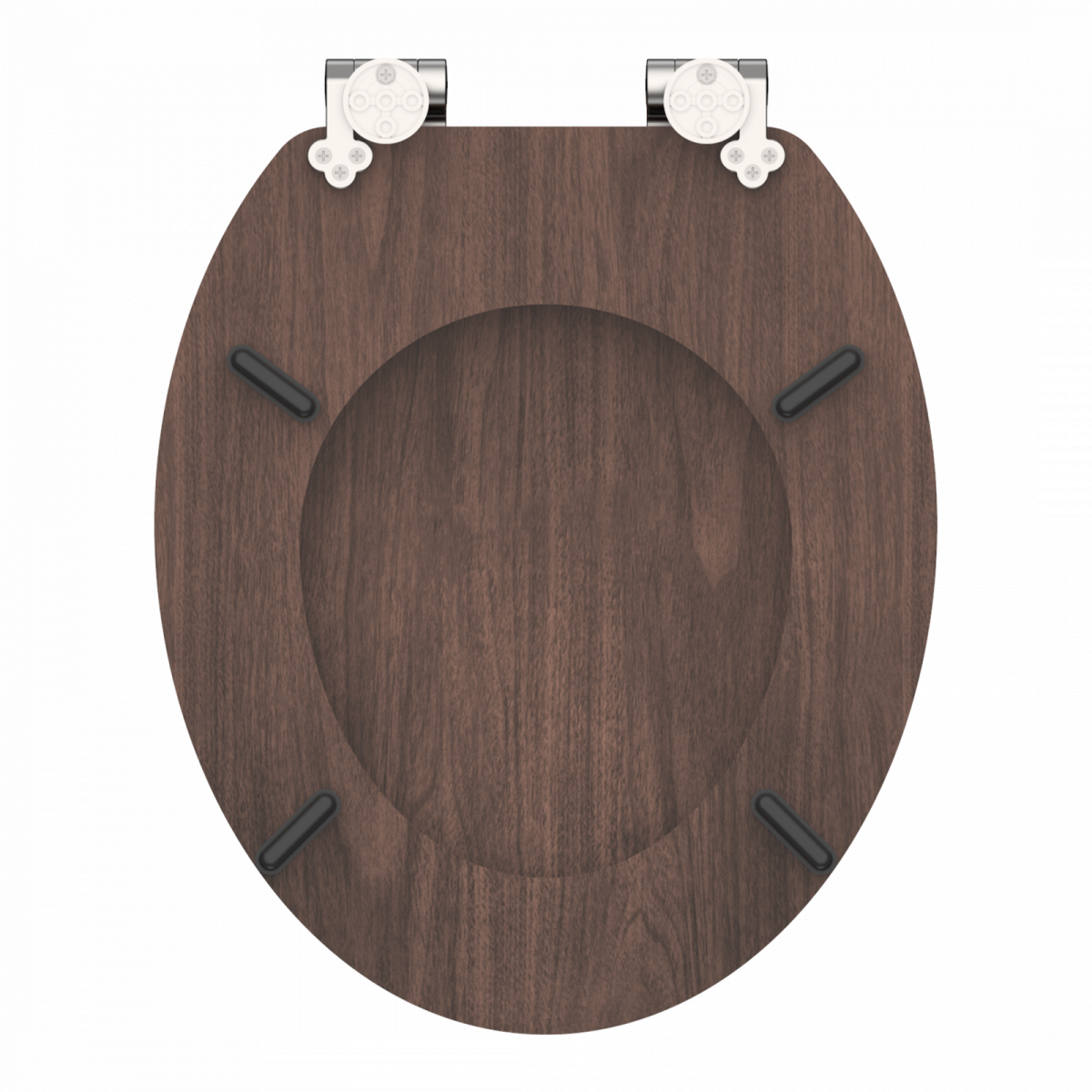 MDF WC-Sitz DARK WOOD, mit Absenkautomatik