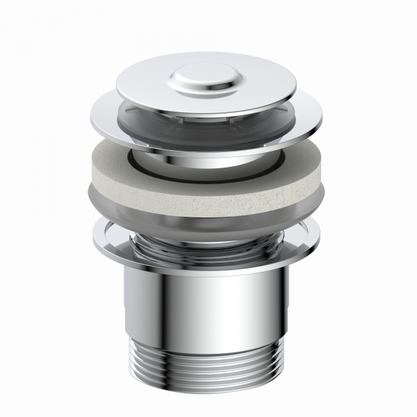 Ablaufventil mit Überlauf Chrom