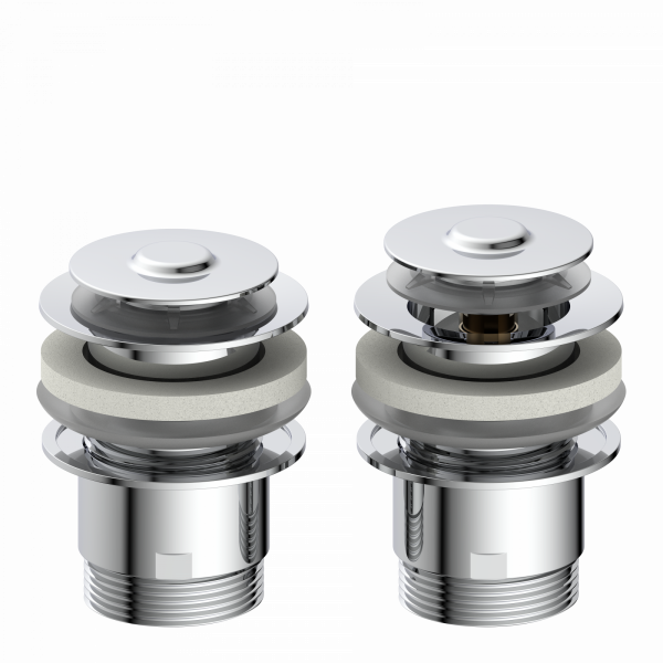 Ablaufventil mit Überlauf Chrom