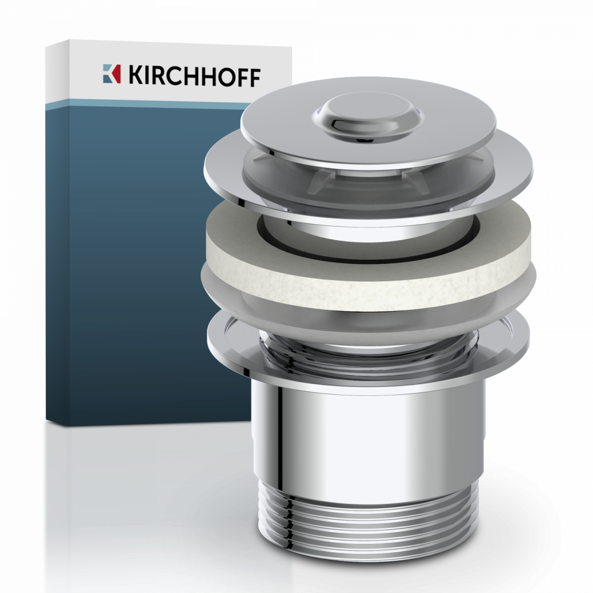 Ablaufventil mit Überlauf Chrom