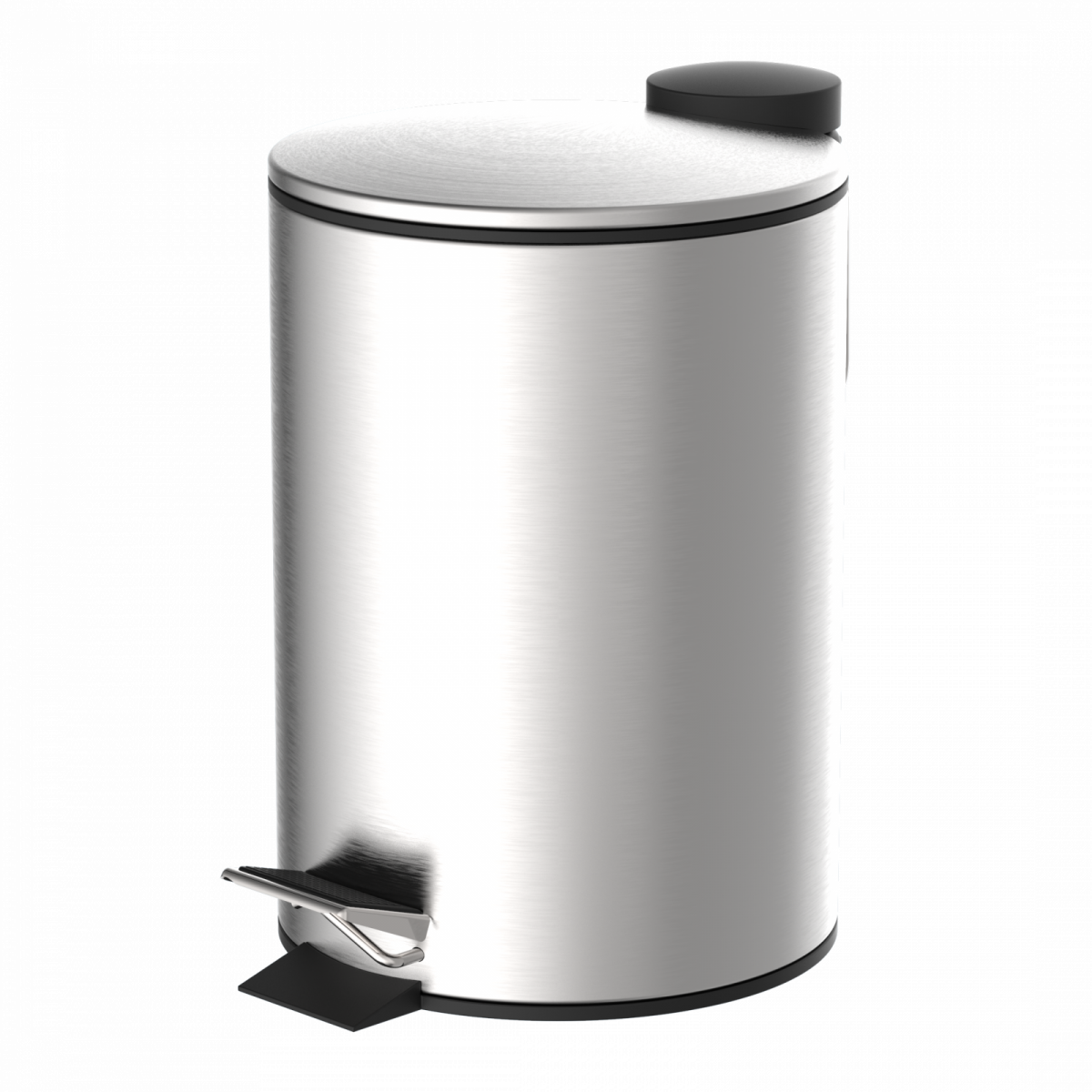 Kosmetik-Treteimer, Mülleimer 3 l, Edelstahl mit Absenkautomatik