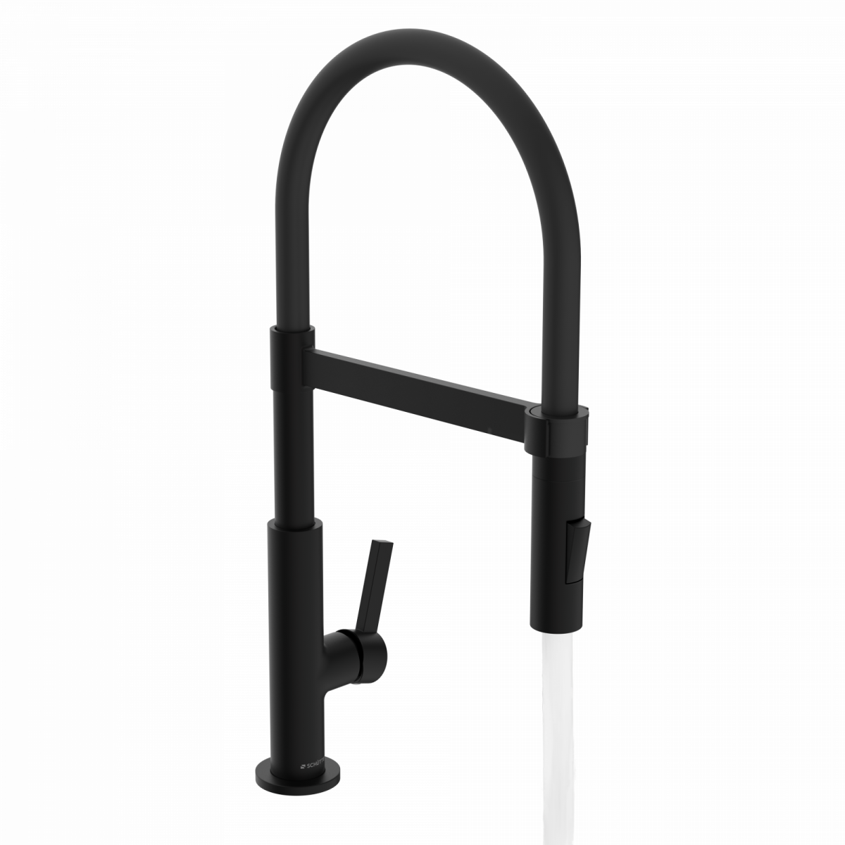 MIAMI Spültischarmatur, Schwarz matt, mit Soft-Touch Schlauch
