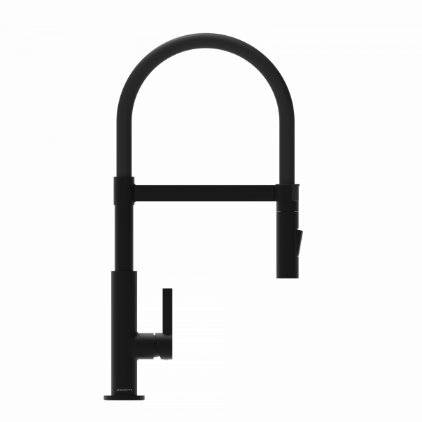 MIAMI Spültischarmatur, Schwarz matt, mit Soft-Touch Schlauch