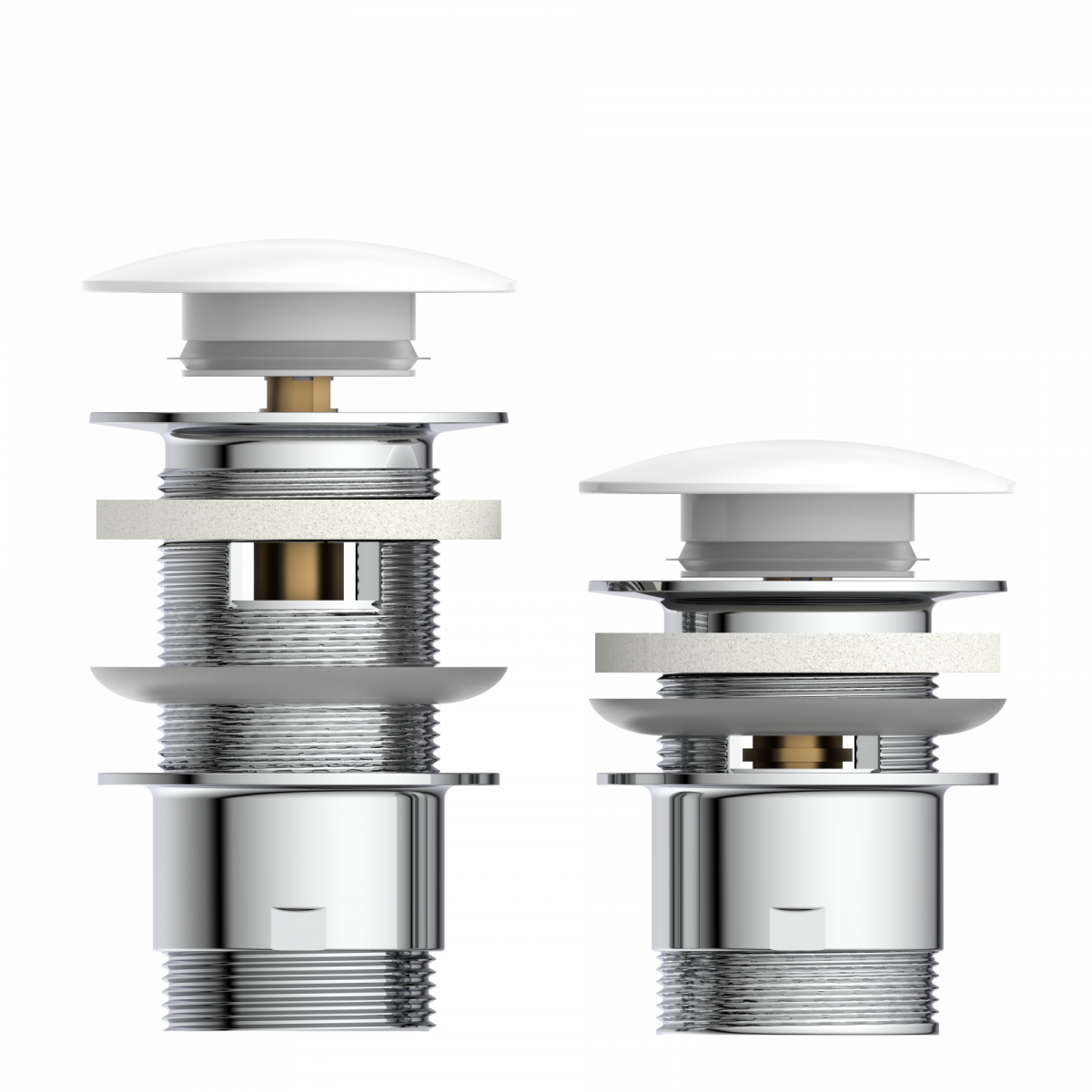 Ablaufventil mit Überlauf Weiß