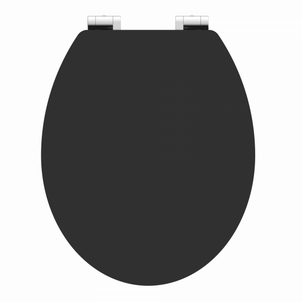 WC-Sitz Gaia aus MDF, in Schwarz mit Absenkautomatik, FSC-zertifiziert