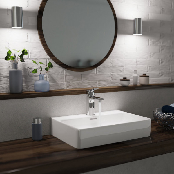 WT 13 in Chrom, Waschtischarmatur mit klassischem Design