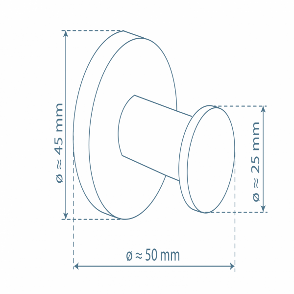 LONDON Handtuchhaken einfach, Chrom